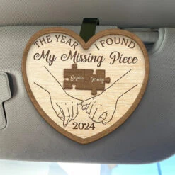 Every Mile Is Magic With You By My Side - Couple Personalized Custom Car Visor Clip - Christmas Gift For Husband Wife, Anniversary