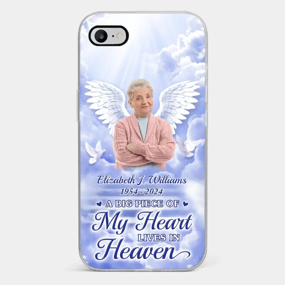Custom Photo To Live In Hearts We Leave Behind - Memorial Personalized Custom Clear Phone Case - Sympathy Gift For Family Members 2 Custom Photo To Live In Hearts We Leave Behind - Memorial Personalized Custom Clear Phone Case - Sympathy Gift For Family Members - Image 2