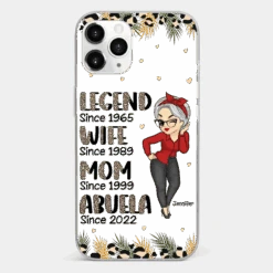 Promoted To Great Grandma - Family Personalized Custom Clear Phone Case - Gift For Mom, Grandma -Pawfect House Sale 6721ff75ca7ee