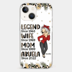 Promoted To Great Grandma - Family Personalized Custom Clear Phone Case - Gift For Mom, Grandma -Pawfect House Sale 6721ff7f38eaa
