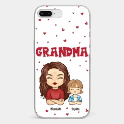 Our Beautiful Grandma Gave Us So Much Love - Family Personalized Custom Clear Phone Case - Gift For Mom, Grandma -Pawfect House Sale 6721ff8aad210