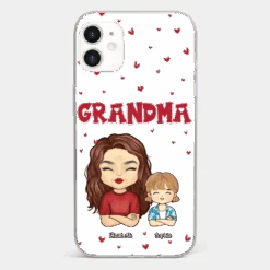 Our Beautiful Grandma Gave Us So Much Love - Family Personalized Custom Clear Phone Case - Gift For Mom, Grandma -Pawfect House Sale 6721ff8bcabf6