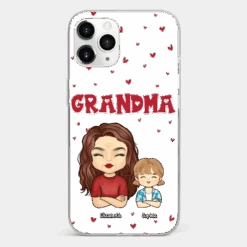 Our Beautiful Grandma Gave Us So Much Love - Family Personalized Custom Clear Phone Case - Gift For Mom, Grandma -Pawfect House Sale 6721ff8d21114