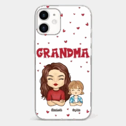 Our Beautiful Grandma Gave Us So Much Love - Family Personalized Custom Clear Phone Case - Gift For Mom, Grandma -Pawfect House Sale 6721ff8f2fd89