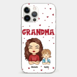Our Beautiful Grandma Gave Us So Much Love - Family Personalized Custom Clear Phone Case - Gift For Mom, Grandma -Pawfect House Sale 6721ff9117530