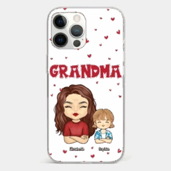 Our Beautiful Grandma Gave Us So Much Love - Family Personalized Custom Clear Phone Case - Gift For Mom, Grandma -Pawfect House Sale 6721ff923ff2c