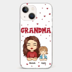 Our Beautiful Grandma Gave Us So Much Love - Family Personalized Custom Clear Phone Case - Gift For Mom, Grandma -Pawfect House Sale 6721ff944bb4c