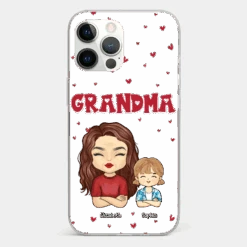 Our Beautiful Grandma Gave Us So Much Love - Family Personalized Custom Clear Phone Case - Gift For Mom, Grandma -Pawfect House Sale 6721ff9541b5b