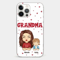 Our Beautiful Grandma Gave Us So Much Love - Family Personalized Custom Clear Phone Case - Gift For Mom, Grandma -Pawfect House Sale 6721ff96331af