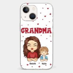 Our Beautiful Grandma Gave Us So Much Love - Family Personalized Custom Clear Phone Case - Gift For Mom, Grandma -Pawfect House Sale 6721ff974863b