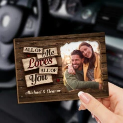 Custom Photo All Of Me Loves All Of You - Couple Personalized Custom Car Visor Clip - Christmas Gift For Husband Wife, Anniversary -Pawfect House Sale 67259de26bdbd
