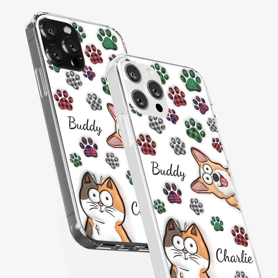 My Prints Follow Every Places You Go - Dog & Cat Personalized Custom 3D Inflated Effect Printed Clear Phone Case - Gift For Pet Owners, Pet Lovers 5 My Prints Follow Every Places You Go - Dog & Cat Personalized Custom 3D Inflated Effect Printed Clear Phone Case - Gift For Pet Owners, Pet Lovers - Image 5