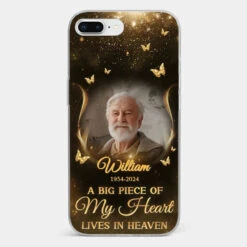 Custom Photo A Big Piece Of My Heart - Memorial Personalized Custom Clear Phone Case - Sympathy Gift For Family Members -Pawfect House Sale 673fe67ea1486 f6376925 0f63 4e53 a6f0 59d4b3328498