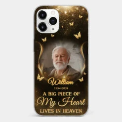 Custom Photo A Big Piece Of My Heart - Memorial Personalized Custom Clear Phone Case - Sympathy Gift For Family Members -Pawfect House Sale 673fe6824ac67 d53a5112 0023 4c91 a3dc ebe006458eea