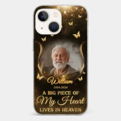 Custom Photo A Big Piece Of My Heart - Memorial Personalized Custom Clear Phone Case - Sympathy Gift For Family Members -Pawfect House Sale 673fe68ecb7f5 700c61d6 57dc 4fc1 afc7 09a4568605ae