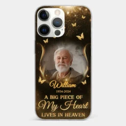 Custom Photo A Big Piece Of My Heart - Memorial Personalized Custom Clear Phone Case - Sympathy Gift For Family Members -Pawfect House Sale 673fe6918e0f4 877ca456 1de5 474f 9c00 afcda968ddda