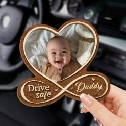 Custom Photo Drive Safe, I Love You - Family Personalized Custom Car Visor Clip - Christmas Gift For Family Members -Pawfect House Sale 674167e589a50