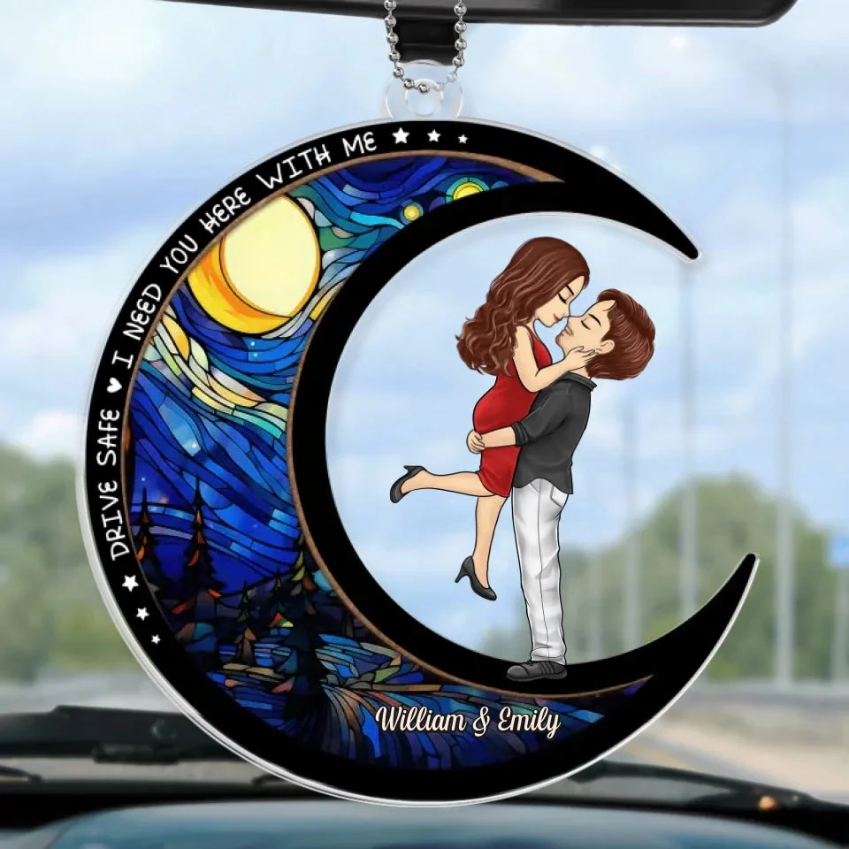 I Need You Here With Me - Couple Personalized Custom Car Ornament - Acrylic Custom Shaped - Christmas Gift For Husband Wife, Anniversary 2 I Need You Here With Me - Couple Personalized Custom Car Ornament - Acrylic Custom Shaped - Christmas Gift For Husband Wife, Anniversary - Image 2