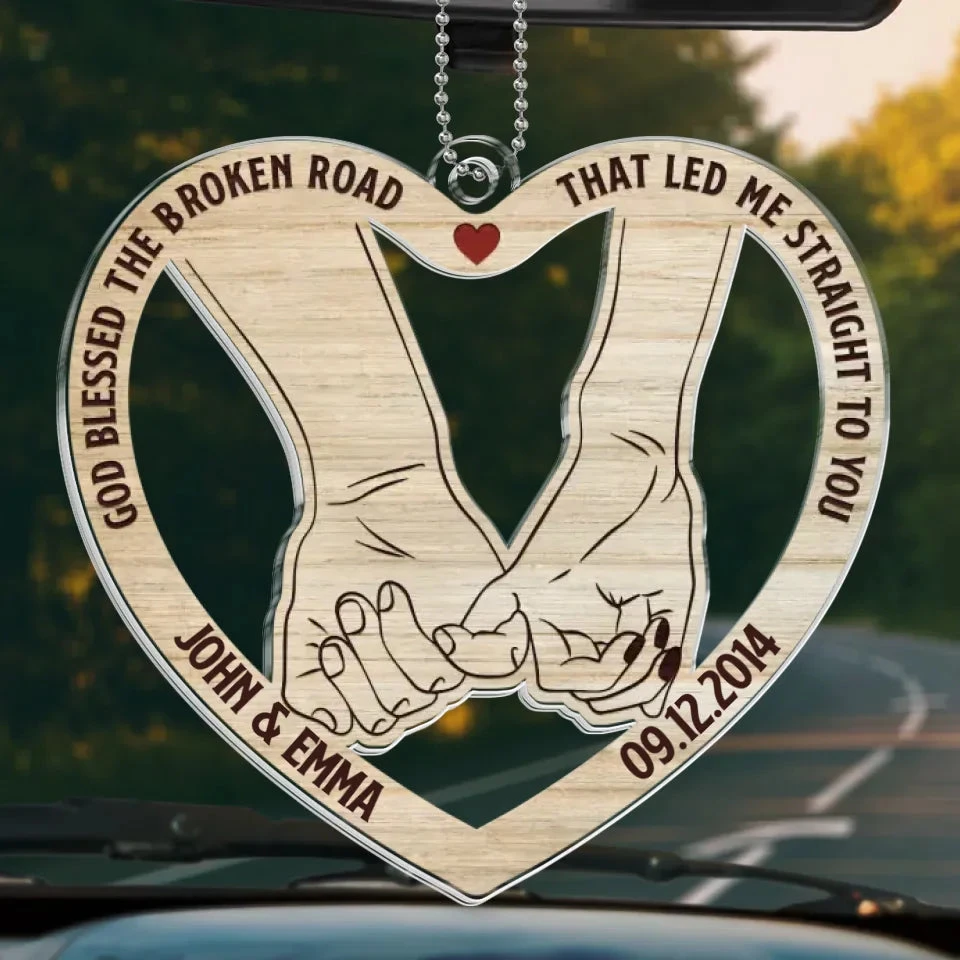 Get Home Safe - Couple Personalized Custom Car Ornament - Acrylic Custom Shaped - Christmas Gift For Husband Wife, Anniversary 2 Get Home Safe - Couple Personalized Custom Car Ornament - Acrylic Custom Shaped - Christmas Gift For Husband Wife, Anniversary - Image 2