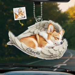Custom Photo Pets Leave Paw Prints On Our Hearts - Memorial Personalized Custom Car Ornament - Acrylic Custom Shaped - Sympathy Gift For Pet Owners, Pet Lovers