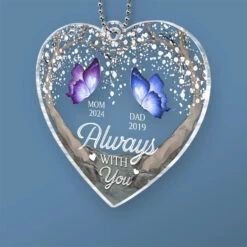 Always With You - Memorial Personalized Custom Car Ornament - Acrylic Custom Shaped - Sympathy Gift For Family Members -Pawfect House Sale 6758f498f3fb7