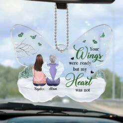 Their Legacy Lives On In Our Hearts - Memorial Personalized Custom Car Ornament - Acrylic Custom Shaped - Sympathy Gift For Family Members
