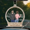 Two Heads, One Heart - Couple Personalized Custom Car Ornament - Acrylic Custom Shaped - Gift For Husband Wife, Anniversary