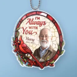 Custom Photo Loving You Forever - Memorial Personalized Custom Car Ornament - Acrylic Custom Shaped - Sympathy Gift For Family Members -Pawfect House Sale 67594d614c6b9