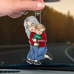 A Little Bit Parent, A Little Bit Best Friend - Family Personalized Custom Car Ornament - Acrylic Custom Shaped - Gift For Grandma -Pawfect House Sale 6759650f86ba4