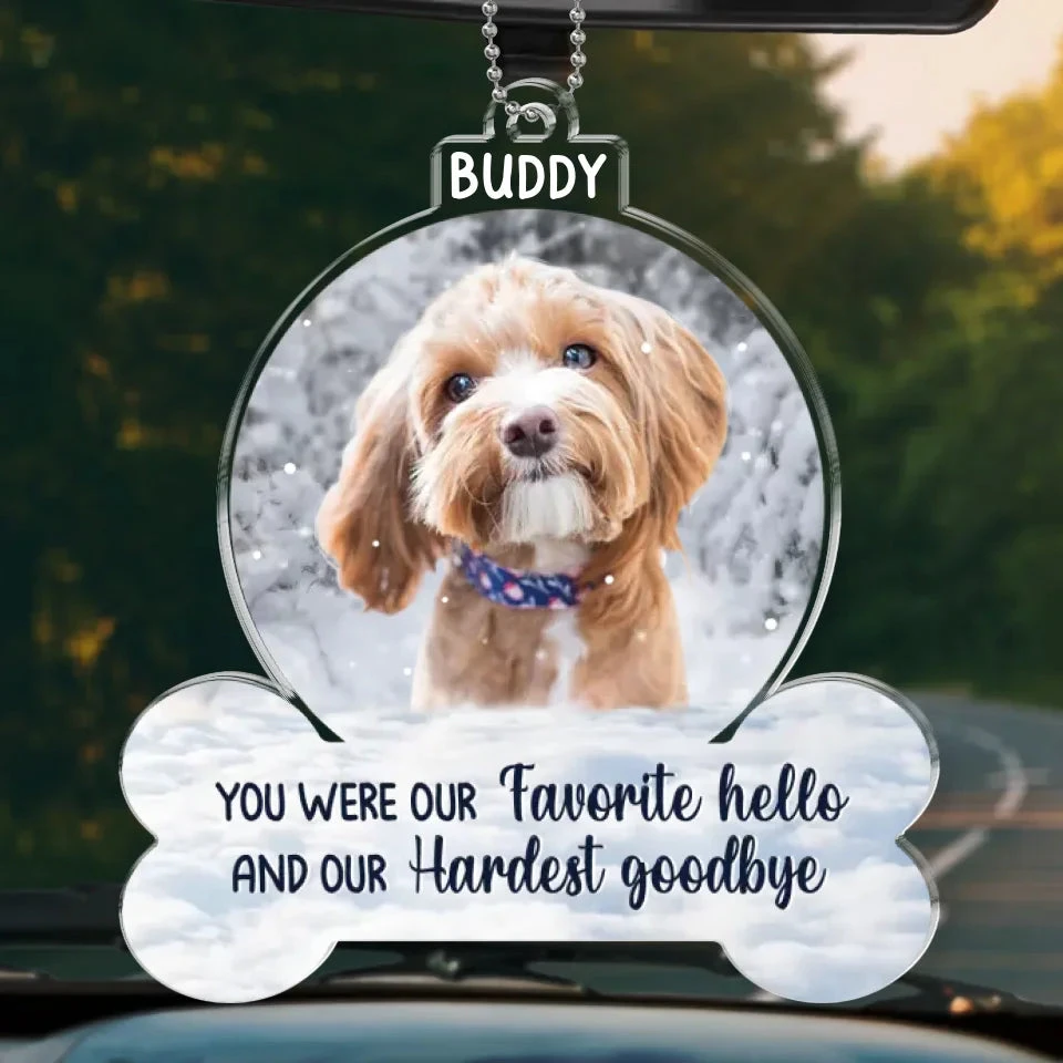 Custom Photo Goodbyes Are Not Forever - Memorial Personalized Custom Car Ornament - Acrylic Custom Shaped - Sympathy Gift For Pet Owners, Pet Lovers 2 Custom Photo Goodbyes Are Not Forever - Memorial Personalized Custom Car Ornament - Acrylic Custom Shaped - Sympathy Gift For Pet Owners, Pet Lovers - Image 2