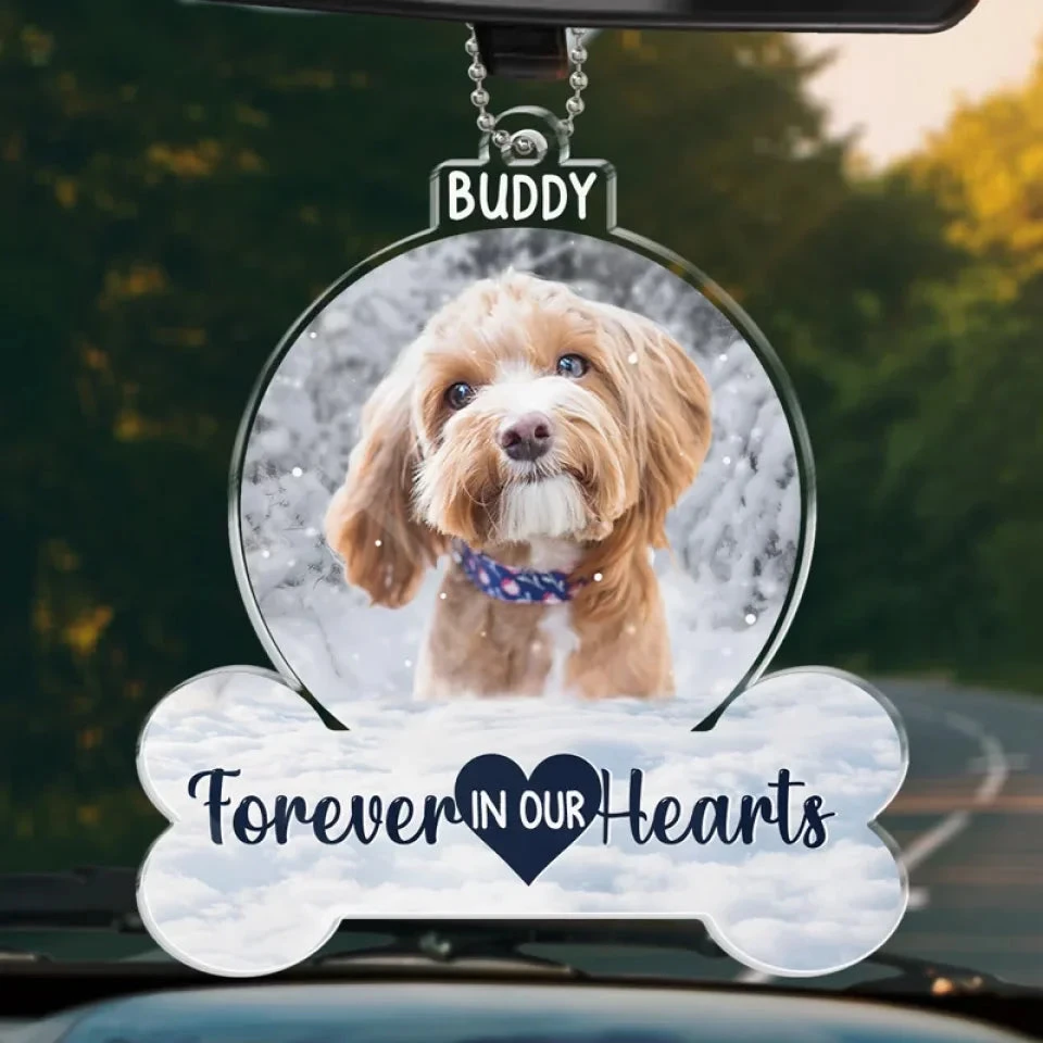 Custom Photo Goodbyes Are Not Forever - Memorial Personalized Custom Car Ornament - Acrylic Custom Shaped - Sympathy Gift For Pet Owners, Pet Lovers 1 Custom Photo Goodbyes Are Not Forever - Memorial Personalized Custom Car Ornament - Acrylic Custom Shaped - Sympathy Gift For Pet Owners, Pet Lovers