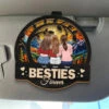 Crazy Friends, Amazing Memories - Bestie Personalized Custom Car Visor Clip - Gift For Best Friends, BFF, Sisters