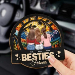 Crazy Friends, Amazing Memories - Bestie Personalized Custom Car Visor Clip - Gift For Best Friends, BFF, Sisters -Pawfect House Sale 675bed95768cd