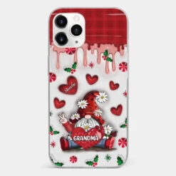 Gnome One Loves Like Grandma - Family Personalized Custom 3D Inflated Effect Printed Clear Phone Case - Christmas Gift For Grandma -Pawfect House Sale 675bf62f16de9