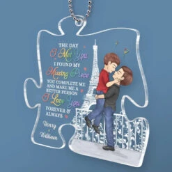 You Complete Me And Make Me A Better Person - Couple Personalized Custom Car Ornament - Acrylic Custom Shaped - Gift For Husband Wife, Anniversary, LGBTQ+ -Pawfect House Sale 675d09ef9ac86