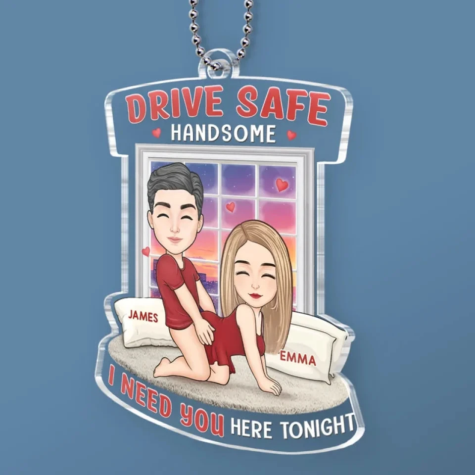 Road Trippin - Couple Personalized Custom Car Ornament - Acrylic Custom Shaped - Gift For Husband Wife, Anniversary 3 Road Trippin - Couple Personalized Custom Car Ornament - Acrylic Custom Shaped - Gift For Husband Wife, Anniversary - Image 3