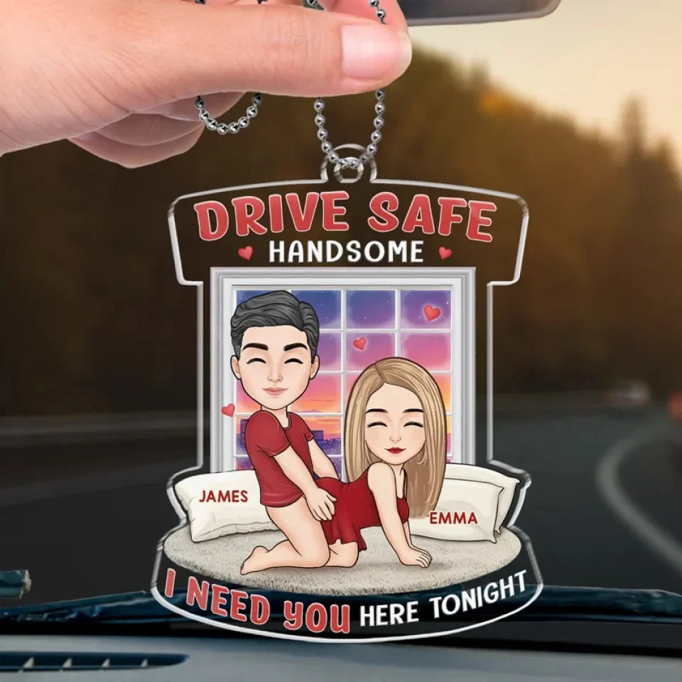 Road Trippin - Couple Personalized Custom Car Ornament - Acrylic Custom Shaped - Gift For Husband Wife, Anniversary 4 Road Trippin - Couple Personalized Custom Car Ornament - Acrylic Custom Shaped - Gift For Husband Wife, Anniversary - Image 4