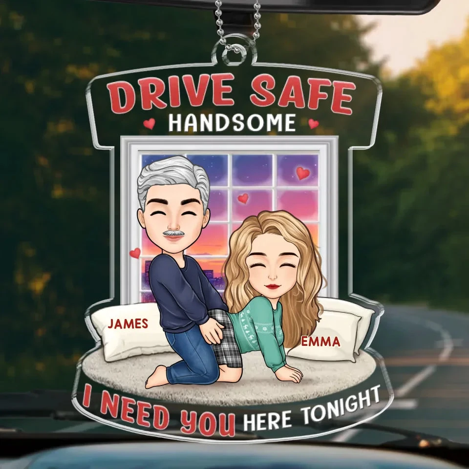 Road Trippin - Couple Personalized Custom Car Ornament - Acrylic Custom Shaped - Gift For Husband Wife, Anniversary 2 Road Trippin - Couple Personalized Custom Car Ornament - Acrylic Custom Shaped - Gift For Husband Wife, Anniversary - Image 2