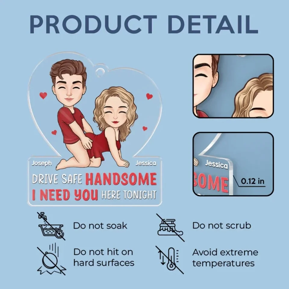 Partners In Crime - Couple Personalized Custom Car Ornament - Acrylic Custom Shaped - Gift For Husband Wife, Anniversary 5 Partners In Crime - Couple Personalized Custom Car Ornament - Acrylic Custom Shaped - Gift For Husband Wife, Anniversary - Image 5