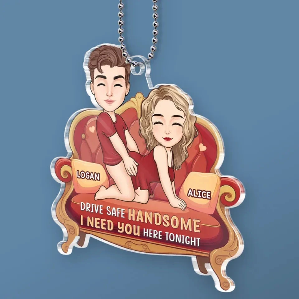 Come Home Safe, Darling - Couple Personalized Custom Car Ornament - Acrylic Custom Shaped - Gift For Husband Wife, Anniversary 3 Come Home Safe, Darling - Couple Personalized Custom Car Ornament - Acrylic Custom Shaped - Gift For Husband Wife, Anniversary - Image 3