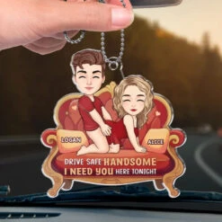 Come Home Safe, Darling - Couple Personalized Custom Car Ornament - Acrylic Custom Shaped - Gift For Husband Wife, Anniversary -Pawfect House Sale 675f9199e8556