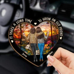 It Takes A Long Time To Grow An Old Friend - Bestie Personalized Custom Car Visor Clip - Gift For Best Friends, BFF, Sisters -Pawfect House Sale 675f92f762bdc