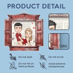 Take Care On The Road, Handsome - Couple Personalized Custom Car Ornament - Acrylic Custom Shaped - Gift For Husband Wife, Anniversary 9 Take Care On The Road, Handsome - Couple Personalized Custom Car Ornament - Acrylic Custom Shaped - Gift For Husband Wife, Anniversary -Pawfect House Sale 675f94568a934