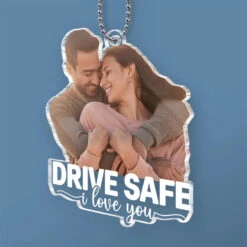 Custom Photo Happier With You - Couple Personalized Custom Car Ornament - Acrylic Custom Shaped - Gift For Husband Wife, Anniversary -Pawfect House Sale 675f97f66ee7b