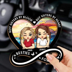 Not Sisters By Blood But Sisters By Heart - Bestie Personalized Custom Car Visor Clip - Gift For Best Friends, BFF, Sisters 6 Not Sisters By Blood But Sisters By Heart - Bestie Personalized Custom Car Visor Clip - Gift For Best Friends, BFF, Sisters -Pawfect House Sale 675f9814ec770