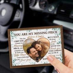 Custom Photo We Are Two Souls With One Heart - Couple Personalized Custom Car Visor Clip - Gift For Husband Wife, Anniversary -Pawfect House Sale 675fabf1b8b32