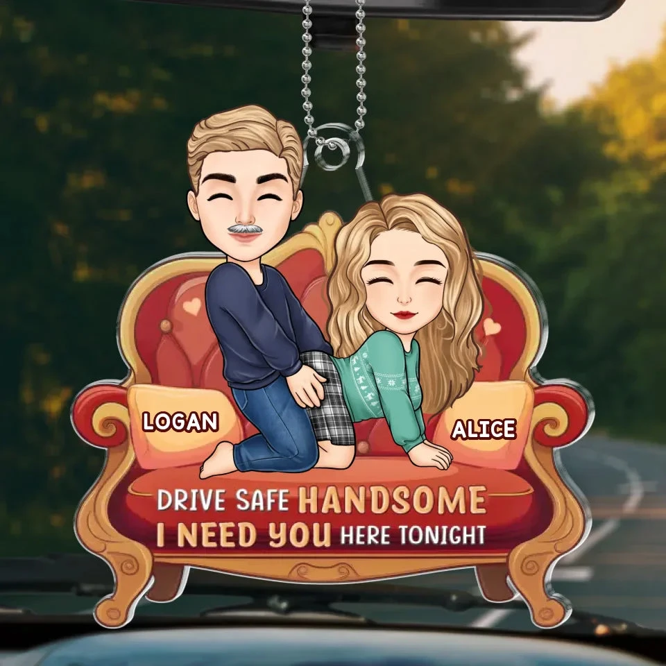 Come Home Safe, Darling - Couple Personalized Custom Car Ornament - Acrylic Custom Shaped - Gift For Husband Wife, Anniversary 2 Come Home Safe, Darling - Couple Personalized Custom Car Ornament - Acrylic Custom Shaped - Gift For Husband Wife, Anniversary - Image 2