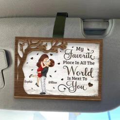 You Are My Sunshine On The Cloudiest Days - Couple Personalized Custom Car Visor Clip - Gift For Husband Wife, Anniversary