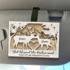 With You, Every Path Feels Like A Forest Of Love - Couple Personalized Custom Car Visor Clip - Gift For Husband Wife, Anniversary