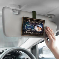 Custom Photo From The First Moment To Forever, I’m Yours - Couple Personalized Custom Car Visor Clip - Gift For Husband Wife, Anniversary -Pawfect House Sale 6760e4e220904